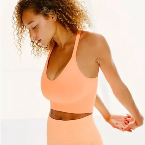 NEW! Free People Good Karma Crop Top - M/L - Peach - $58 retail - Picture 2 of 9